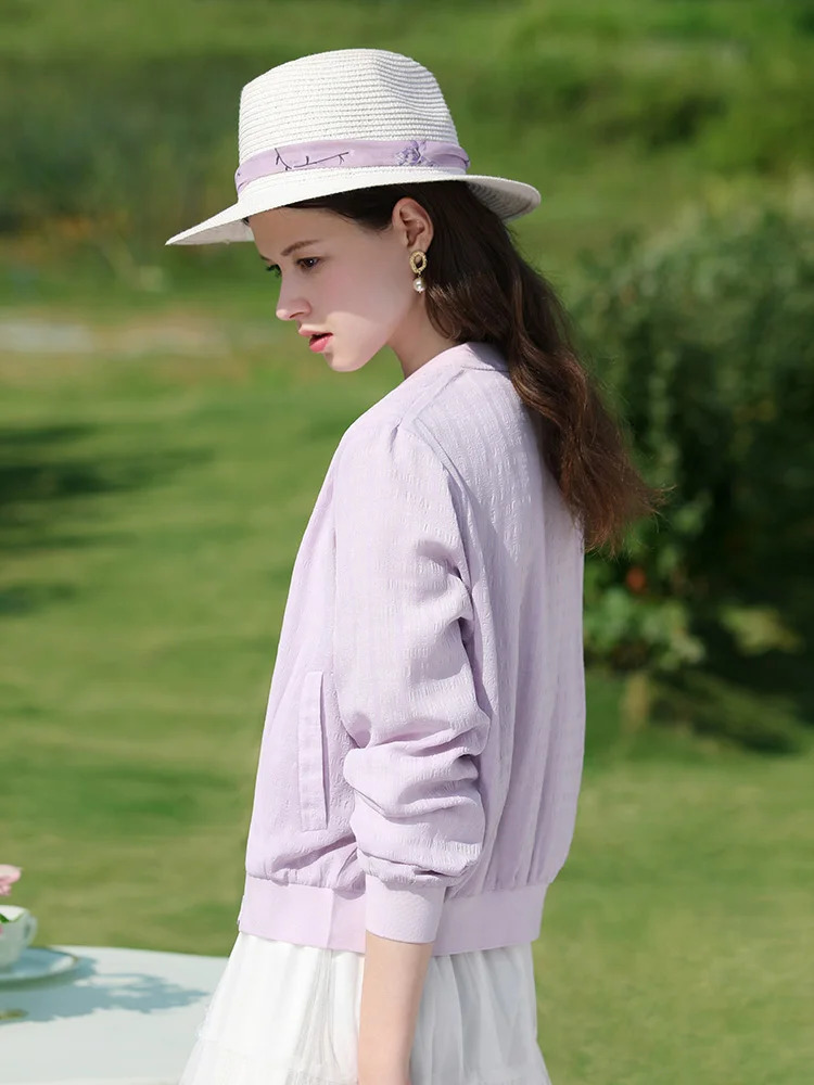 I believe you French womens jacquard jacket spring/summer lightweight loose and mild soft baseball uniform 2241185552 240930