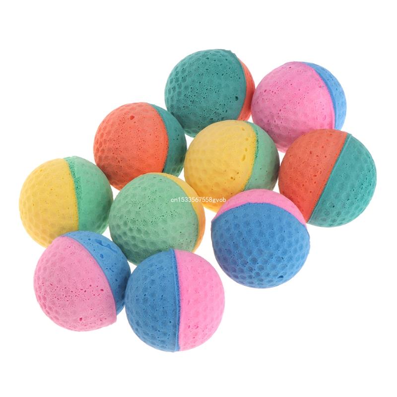 10PCS Colorful Pet Ball Interactive Toy Ball Chewing & Fetching Ball Toy for Small Medium Pet Dog Outdoor Training Play