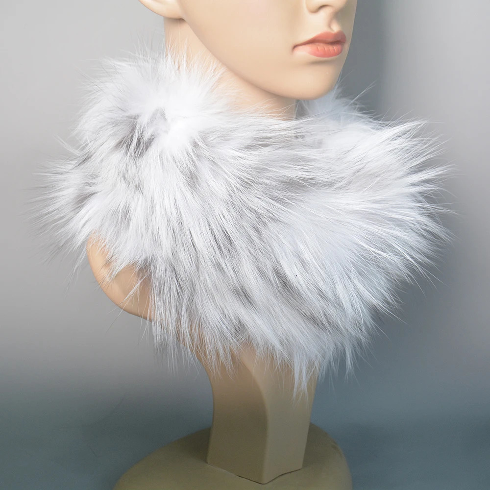 Winter Fox Fur Neck Warmer High Quality Knitted Natural Fluffy Headband Fashion Ring Scarf Women Real Fox Fur Ring Scarves 241009
