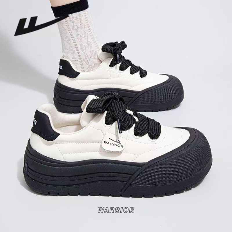 Huili Women's Shoes 2024 Autumn New Collection Board Shoes Women's Thick soled Height Increasing Casual Shoes Breathable and Versatile, with