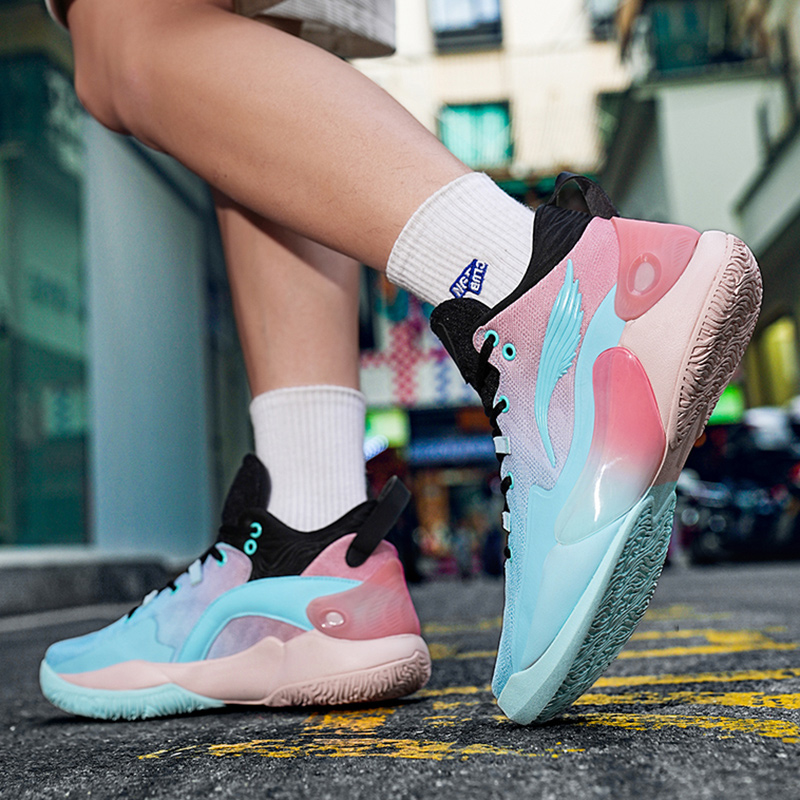 Anti-slip professional combat basketball shoes 2024 new youth students anti-slip breathable shock absorption sports shoes