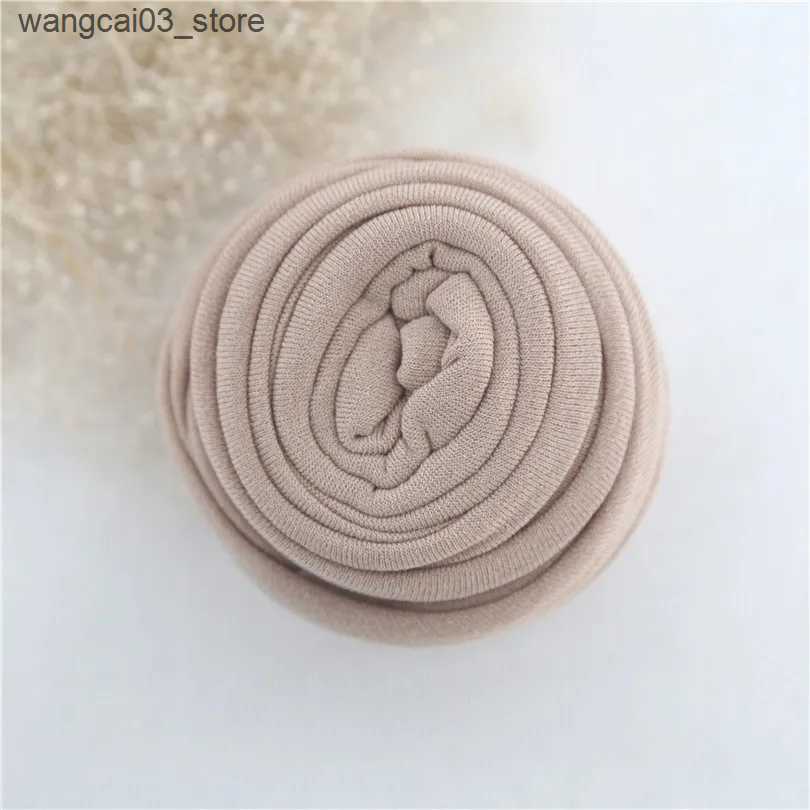 Blankets Swaddling 35cmx160cm Newborn Knit Stretch Wrap Swaddle Jersey Wrap Newborn Photography Prop Soft Laye Febric Blanket Photo Accessory L240910