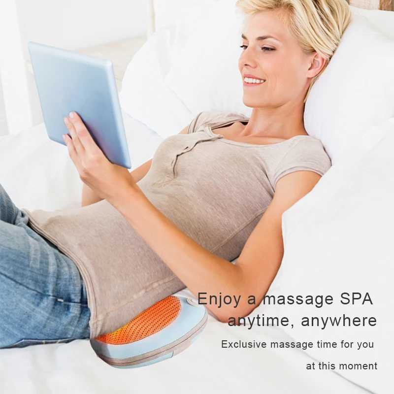 Electric heating spinal massage pillow neck charging full body waist massage instrument back shoulder and neck massage W240819
