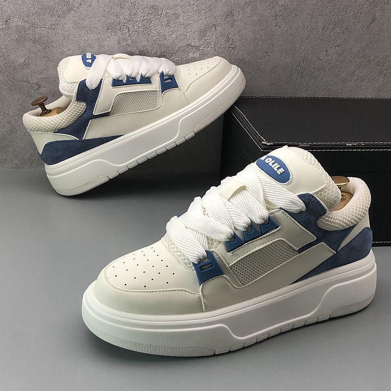 2025 Casual Shoes For Men Sports Shoes Platform Sneaker Leather Breathable Outdoor Activities Walking Shoes