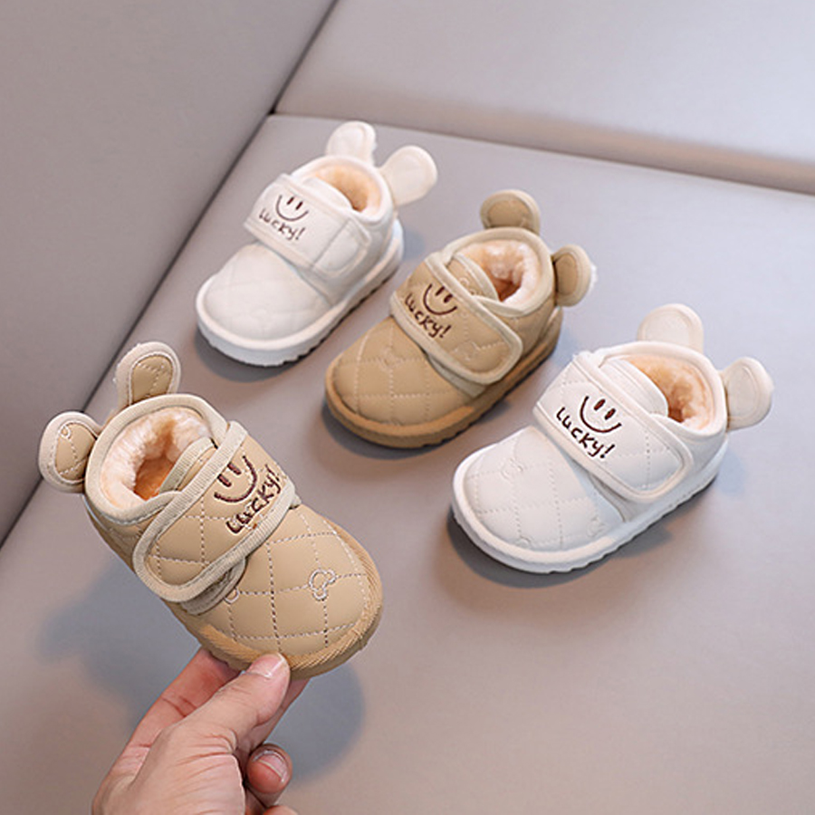 Baby Winter Warm Boots Non-slip Boy and Girl Snow Boots Velcro Cutefeet Children Rabbit Cartoon Shoes 1-6 Years Old Sizes 17-28