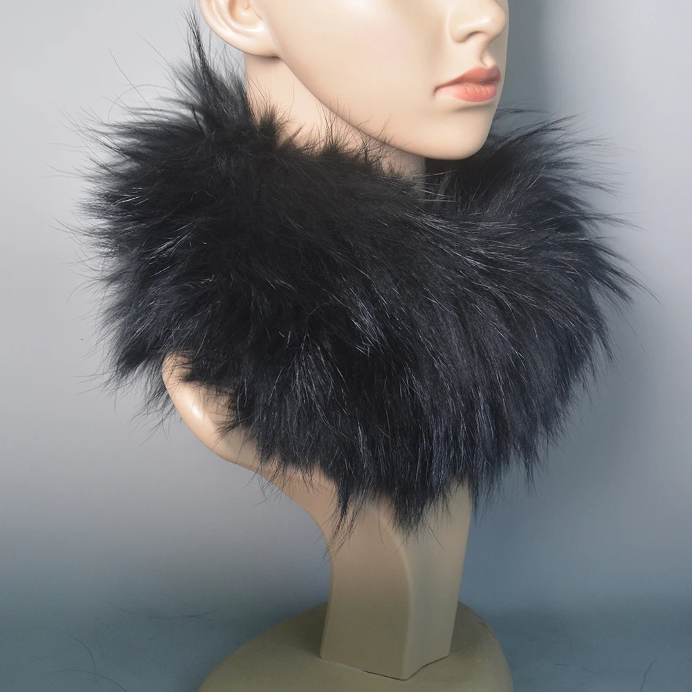 Winter Fox Fur Neck Warmer High Quality Knitted Natural Fluffy Headband Fashion Ring Scarf Women Real Fox Fur Ring Scarves 241009