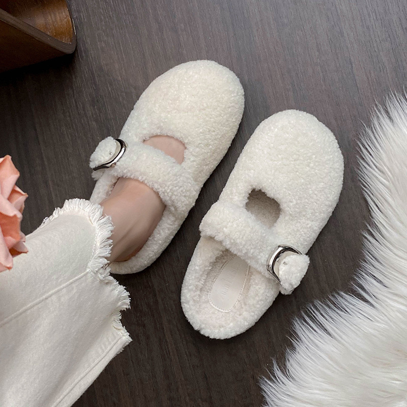 New Autumn and Winter 2024 Baotou Thick Soled Warm Slippers 34-42