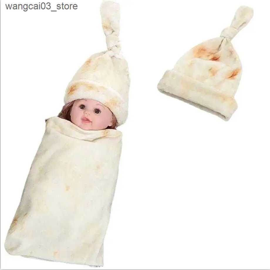 Blankets Swaddling Baby Chinese Cabbage Blankets Swaddle Newborn Set Portable Bed Swaddle Bedding Kawaii Baby Wrap Items 85*85CM Unisex Seasons L24091