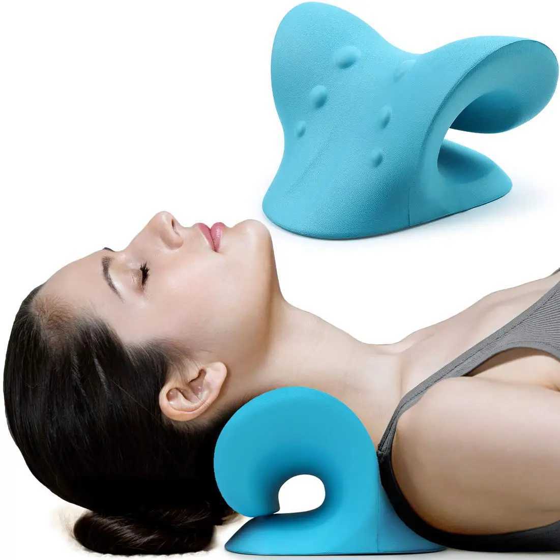Cervical Traction Device for Muscle Tension Relief Chiropractic Pillow Repair Neck Relaxation W240819