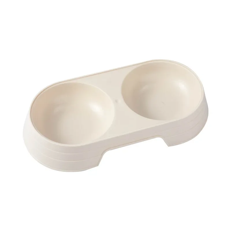 Cat Bowl Pet Double Bowl Cat Bowl Macaron Candy Color Pet Feeding Bowl Export Quality Macaron Color Pet Bowl