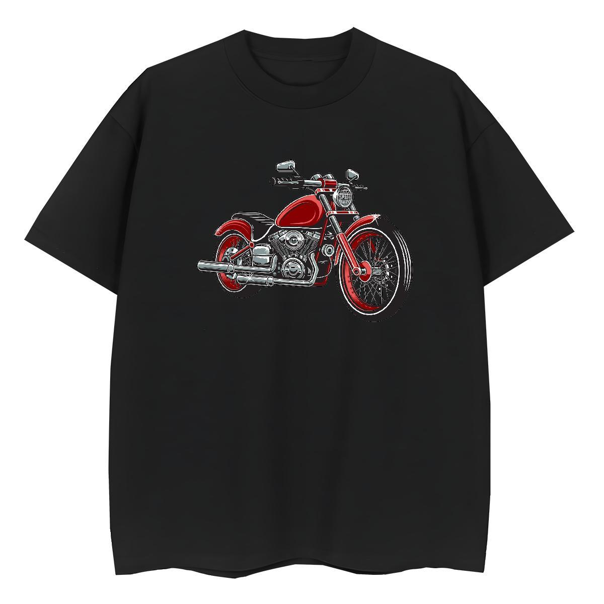 New Arrival Womens T Shirts 230g Cotton O-Neck Short Sleeve Casual Motorcycle Tshirt for Man Woman Loose Anime Tshirts
