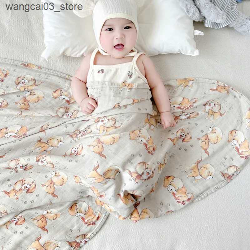 Blankets Swaddling Newborns Baby Blanket Super Soft Bamboo Cotton Muslin Baby Swaddle Wrap Infant Stroller Nursing Cover Bath Towel For Baby L240910