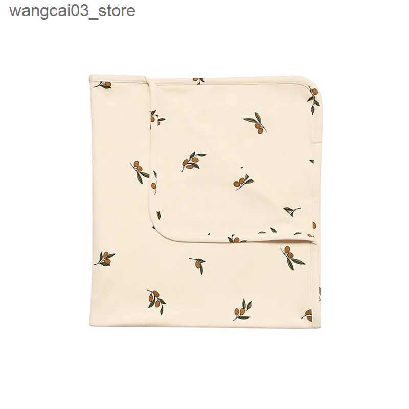 Blankets Swaddling Newbron Kid Baby Boys Girls Blanket Cute Sweet Cotton Floral Swaddling Soft New born Baby Stroller blanket L240910