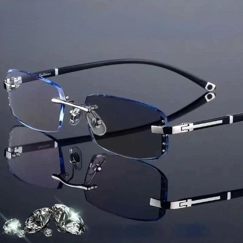 outdoor pochromic reading glasses for men and women UV protective far sighted glasses diamond cut borderless Presbyterian Church 01.04.0 241011