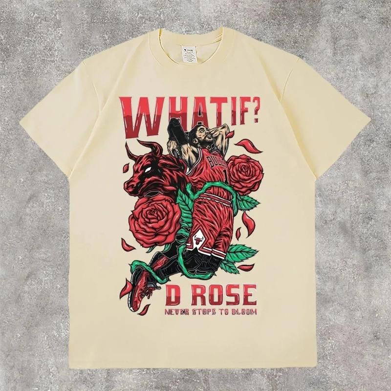 Mens T-Shirts T Shirts Summer Basketball T-Shirt Sports Style Short Sleeve Cotton Print Loose And Womens Street Hip Hop Clothing Tops Otd0Q