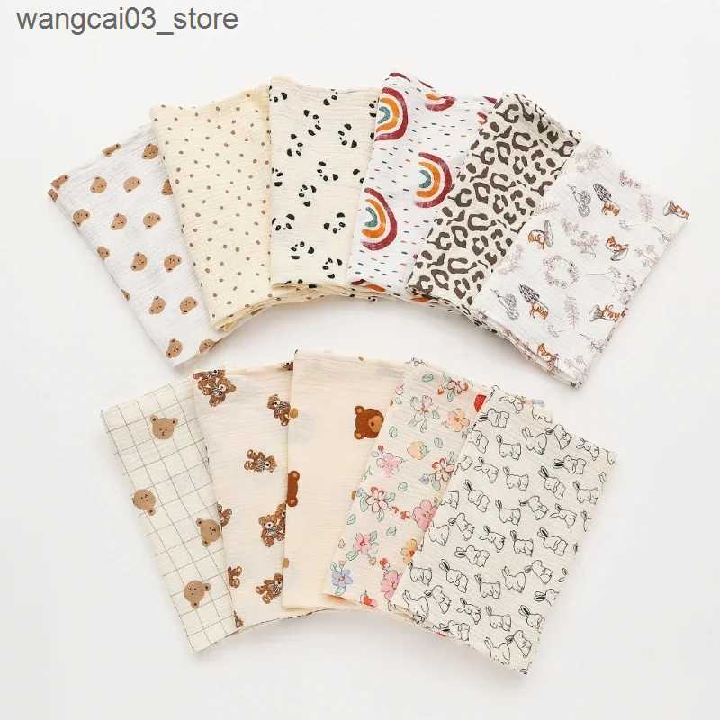 Blankets Swaddling Baby Cotton Muslin Swaddle Blanket Floral/Animal Print Stroller Blanket Infant Diaper Newborn Receiving Blanket L240910
