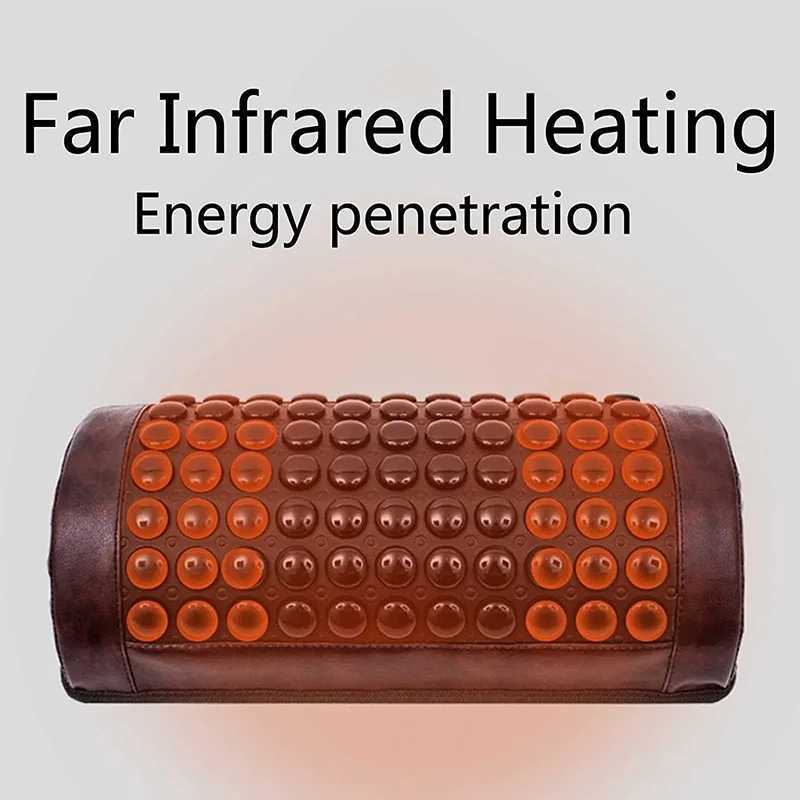 New Jade Electric Stone Massage Pillow with Heating Far Infrared Heating Massage Neck Lifting Used for Spinal Muscle Relaxation W240819