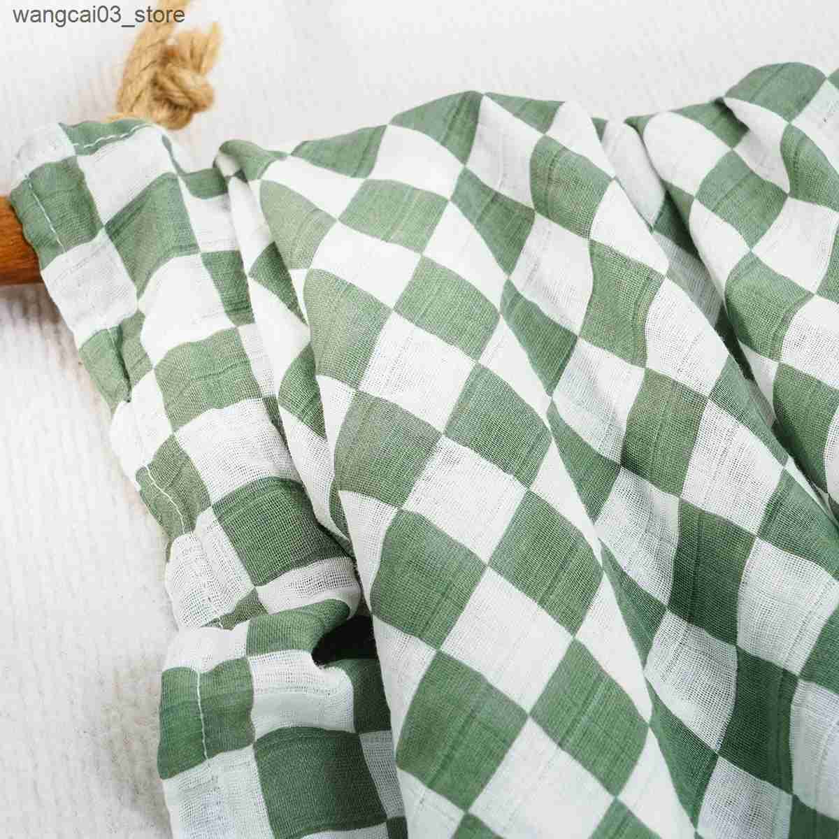 Blankets Swaddling HappyFlute New Printing 120x110CM Muslin Cotton Fiber Baby Swaddle Newborn Blanket Baby Infant Wrap L240910