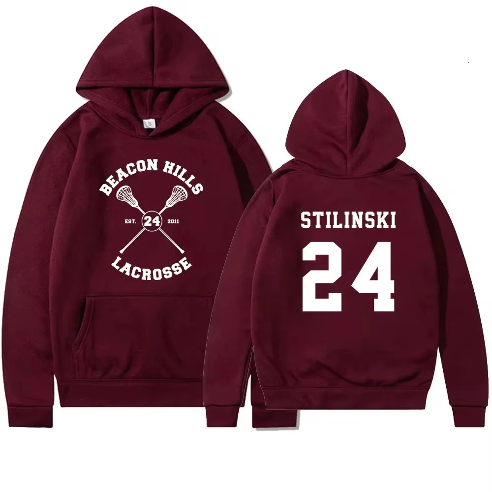 Teen Wolf Hoodie Beacon Hills Stilinski 24 Lahey McCall Pullover Tv Show Hooded Sweatshirt Hip Hop Hoodies Streetwear Top 241010