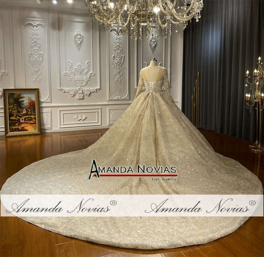 Stunning Bridal Dress Long Sleeve Lace Appliqued