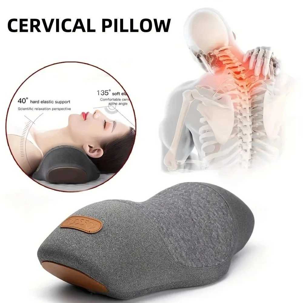 Neck massage pillow memory foam neck kneepad sleep spine support ergonomics massage pillow back track to ease relaxation W240819