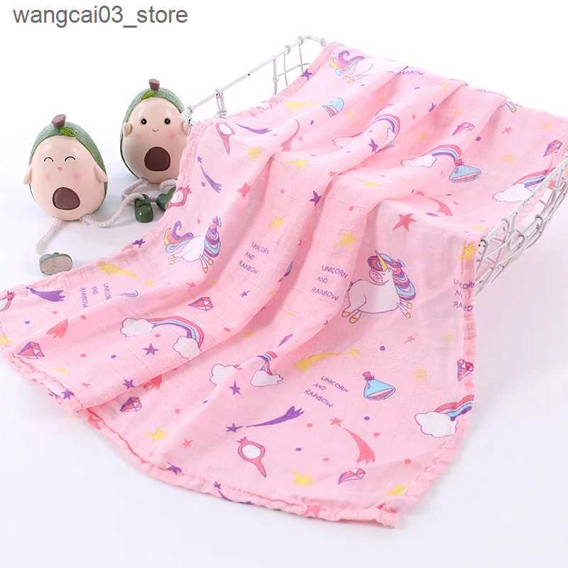 Blankets Swaddling 60x60cm Newborn Baby Musilin Blanket Ultra Soft Bamboo Baby Swaddle Blankets Skin Friendly Muslin Diaper Baby Burping Cloths L24091