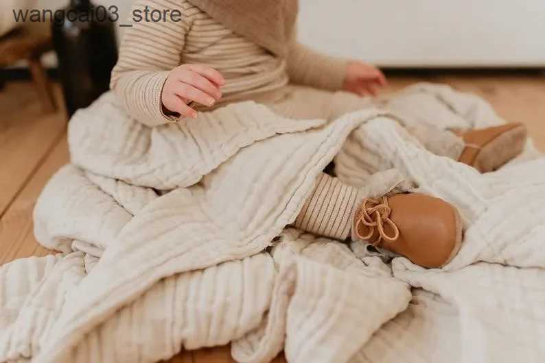 Blankets Swaddling 6 Layers Gauze Cotton Swaddle Blanket Baby Blankets Newbron Muslin Swaddle Bedding Newborn Quilt L240910