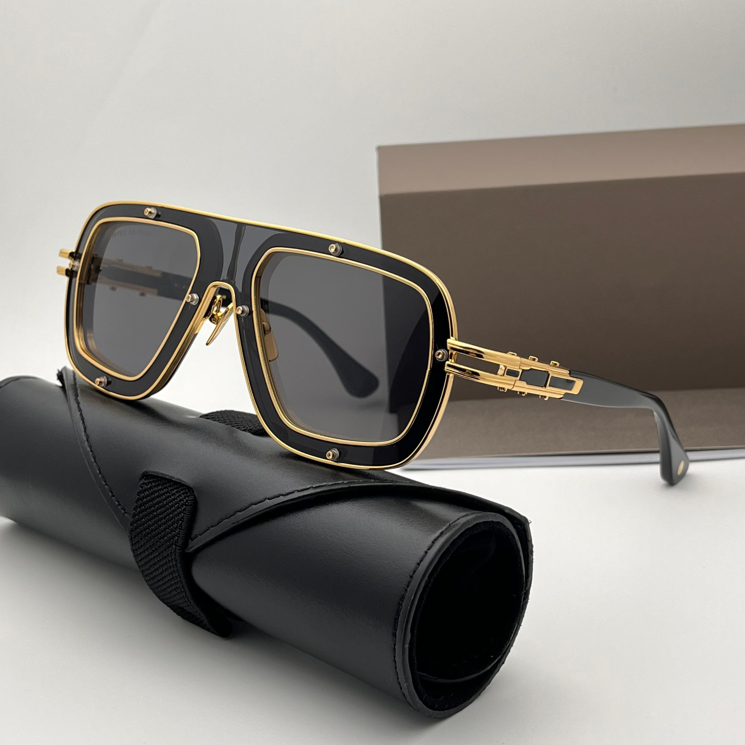 Sunglasses For Men Women DTS 427 RAKETO LE Retro Eyewear Designers Fashion Outdoor Beach Style Goggles Anti-Ultraviolet Lightweight Metal Full Frame Random Box