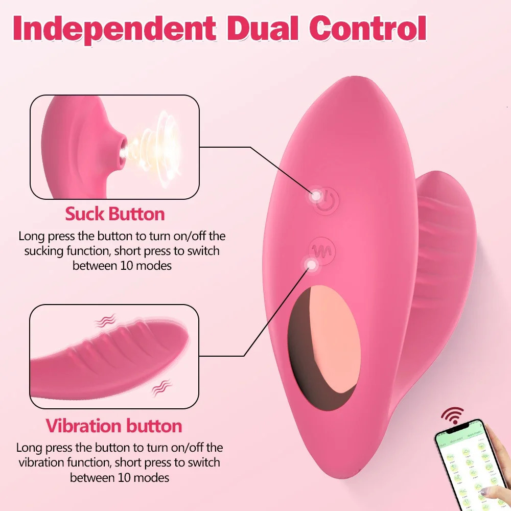 Clitoral Sucking G Spot vibrator 10 speed application wireless control vaginal massager wearing pants fun sex toy 241009