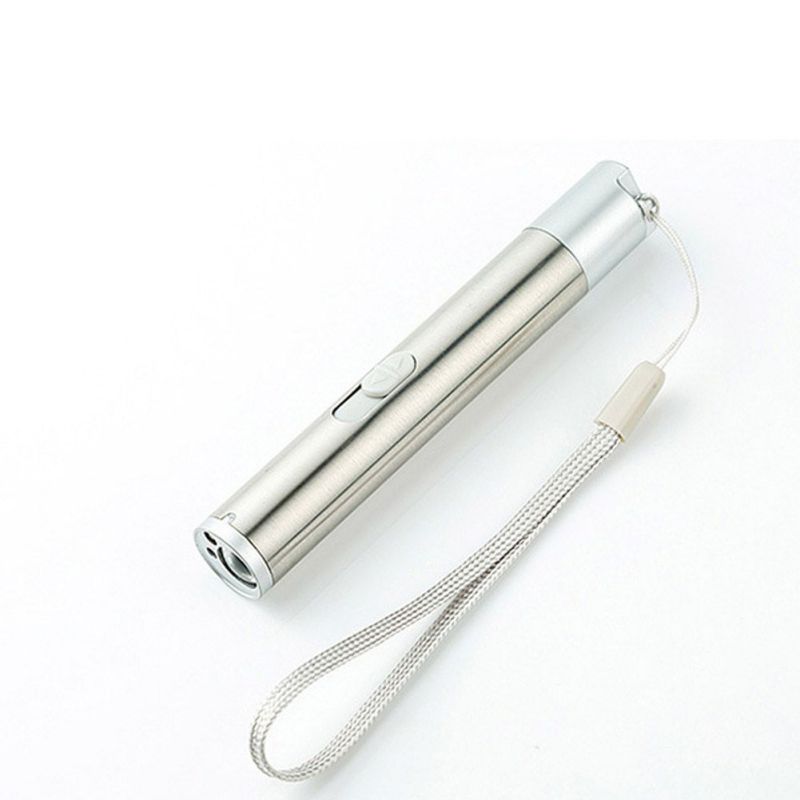 Laser Pointer Cat Toy 3 Gears Adjustable USB Rechargeable Pet Chaseing Tease Stick for Indoor Cats Training Exercise Portable