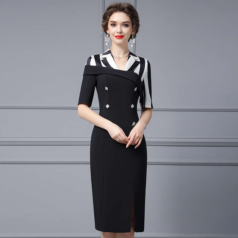 French dress slimming 2024 summer new exquisite temperament striped formal occasions hip hugging skirt for children