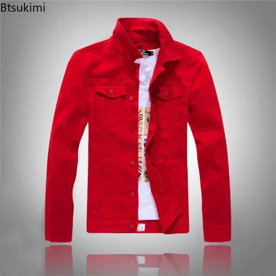2024 Mens Denim Jeans Jacket Spring Autumn Mens Ultra Thin Denim Jacket Solid Long Sleeve Casual Mens Jacket M-4XL W241011