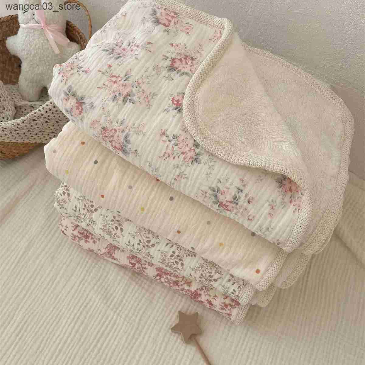 Blankets Swaddling Fleece Winter Baby Blanket for Newborn Swaddle Bedding Velvet Muslin Cotton Blanket New Born Kids Blanket Mother Kid L240910
