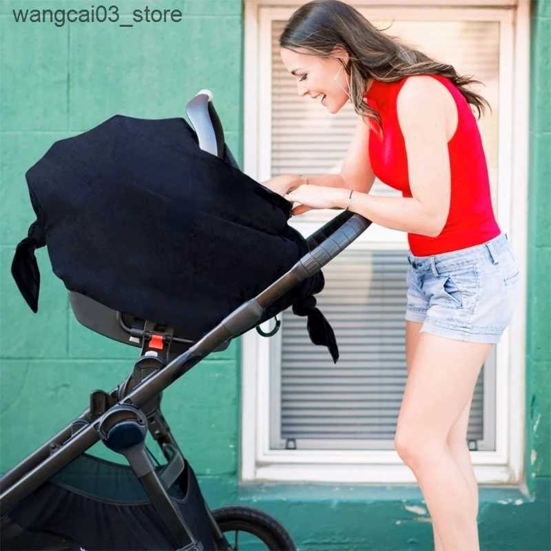 Blankets Swaddling Mother Outing Breastfeeding Cover Cotton Baby Feeding Nursing Shawl Adjustable Privacy Apron Stroller Blanket L240910