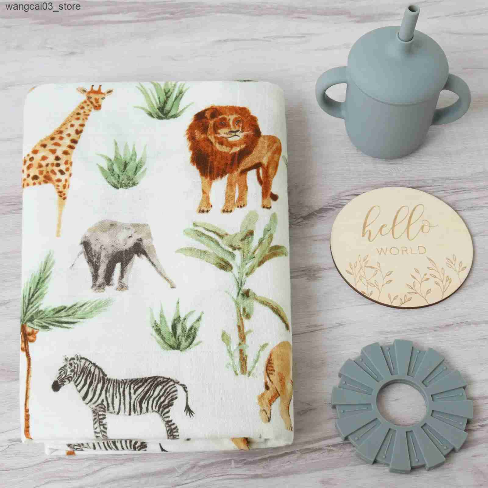 Blankets Swaddling Bamboo Baby Blankets Newborn Muslin Swaddle 120x120 Nursery Blanket Baby Wrap Swaddle Blanket Super Soft L240910