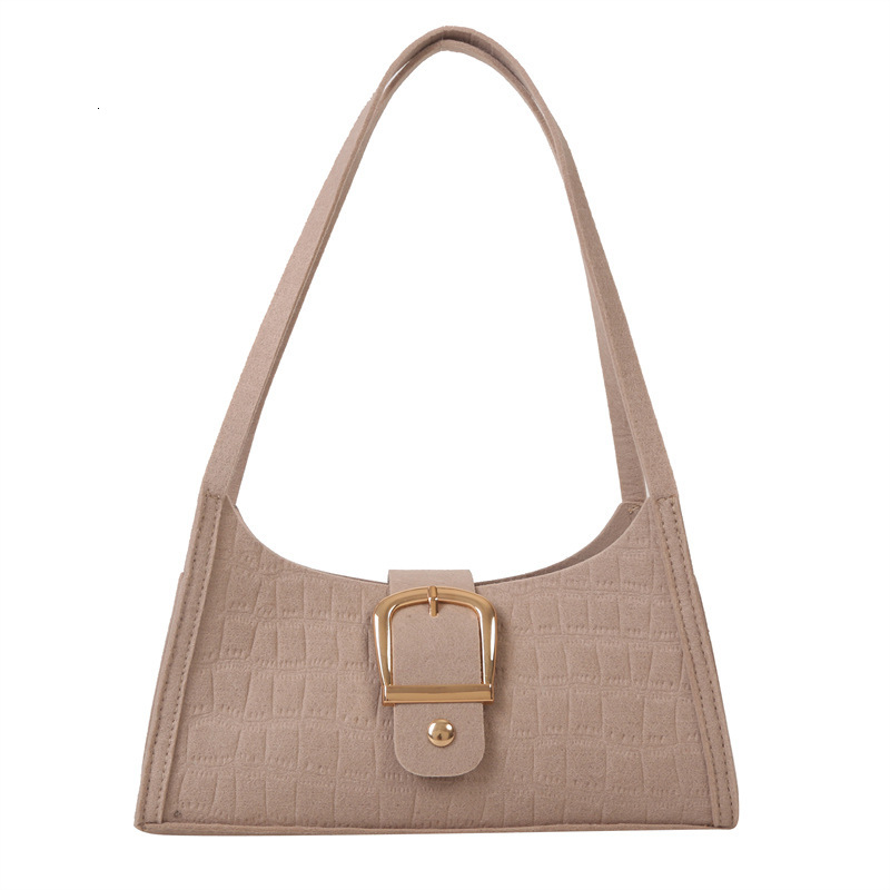 This year's trendy and gentle temperament felt cloth small for women solid color simple shoulder armpit bag