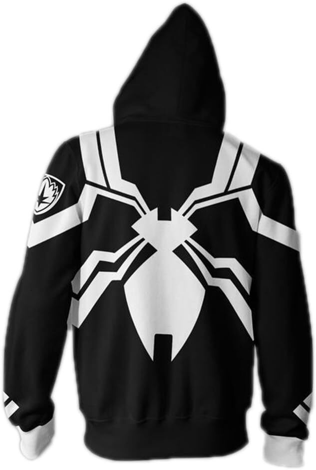 Hoodie for Mens Womens Space Spider Cosplay 3D Style Zipper Hooded Sweatshirt Unisex Adult Graphic Hoodies sweatshirt Pullover Long Sleeve