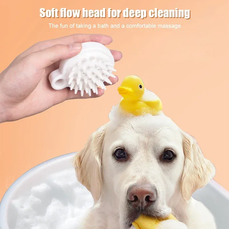 Pet Bath Brush Rubber Comb Hair Removal Brush Pet Dog Cat Grooming Cleaning Glove Massage Pets Hair Care Scrubbing Massage Brush
