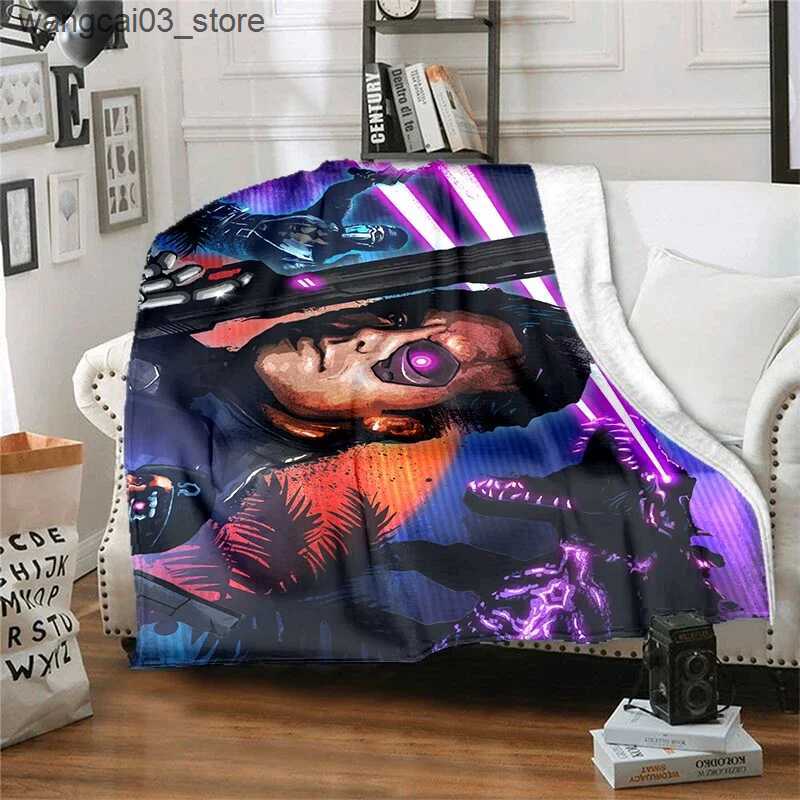 Blankets Swaddling Childrens Flannel Blanket Game Farcry Cartoon Fire Farm High Quality Soft and Comfortable Home Travel Blankets L240910