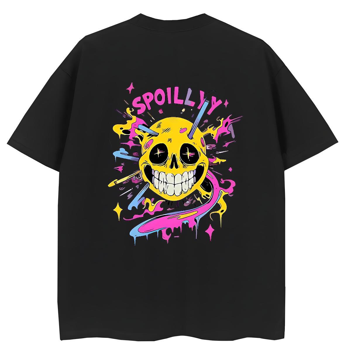 Stylist T-Shirts for Women 230g Cotton Breathable Crew Neck Hip Hop Street skull Lady T shirt Loose Plus Size Custom Clothes
