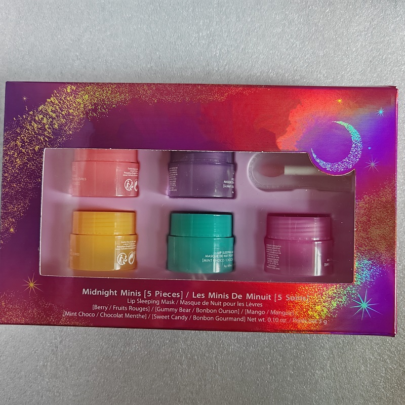 Midnight Minis 3G*5 Lip Mask Set Makeup Lip Balm Beauty Cosmetics
