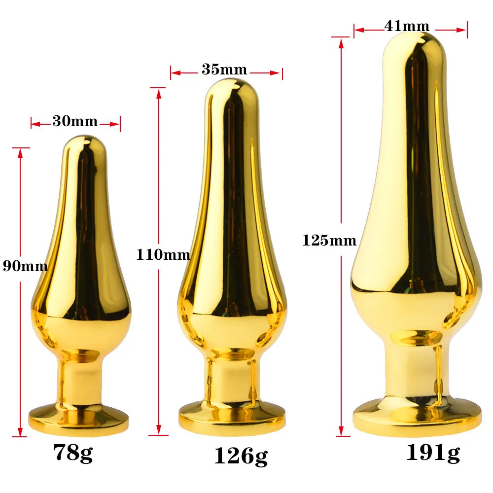 Smooth Stainless Steel Anal Plug Jeweled Butt Plug for Beginner G-spot Massager Sex Toys Dildo for Female Male Anal Beads SML 241010