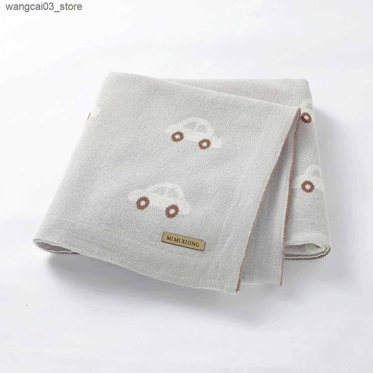 Blankets Swaddling Newborn Baby Blanket Super Soft Cotton Infant Girl Boy Knit Bed Crib Quilt 100*80CM Toddler Stroller Warp Swaddle Plaid Cute Car L2