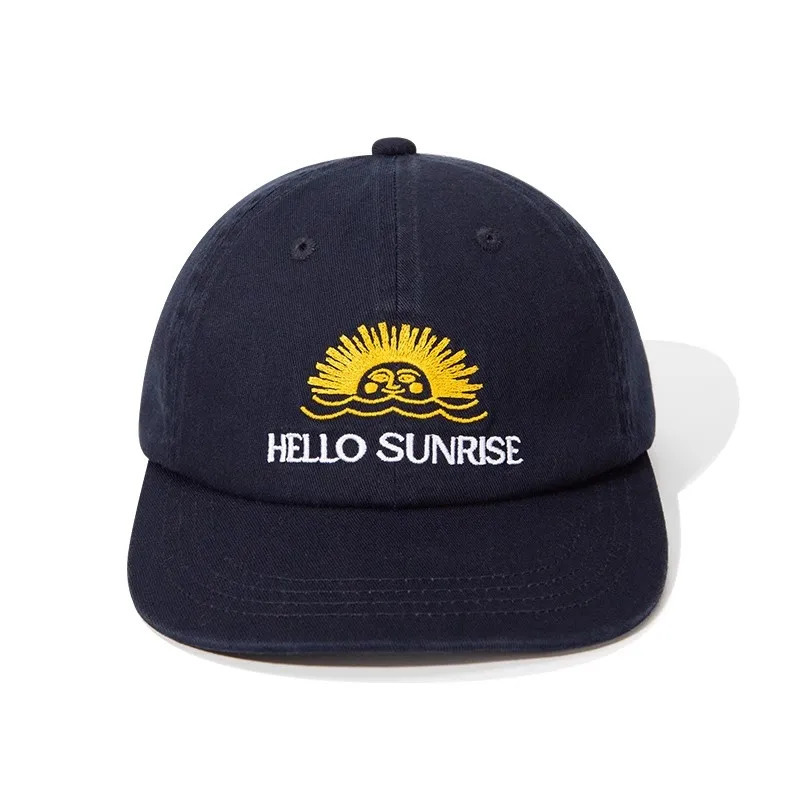 Baseball cap for men and women niche retro washed letter sun embroidered hiphop hat 241009