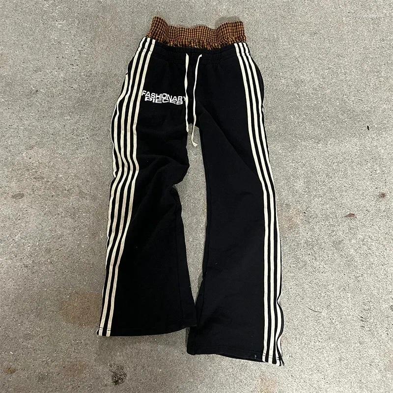 Men's Pants Y2K Baggy Men Harajuku Star Pattern High Quality Retro Casual Streetwear Sports Waist Wide Leg Trousers Women