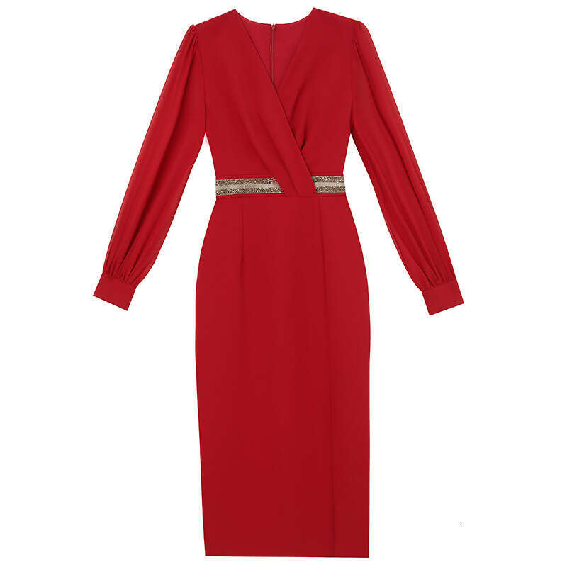 childrens new 2024 autumn fashion dress temperament long sleeved black French style puff skirt