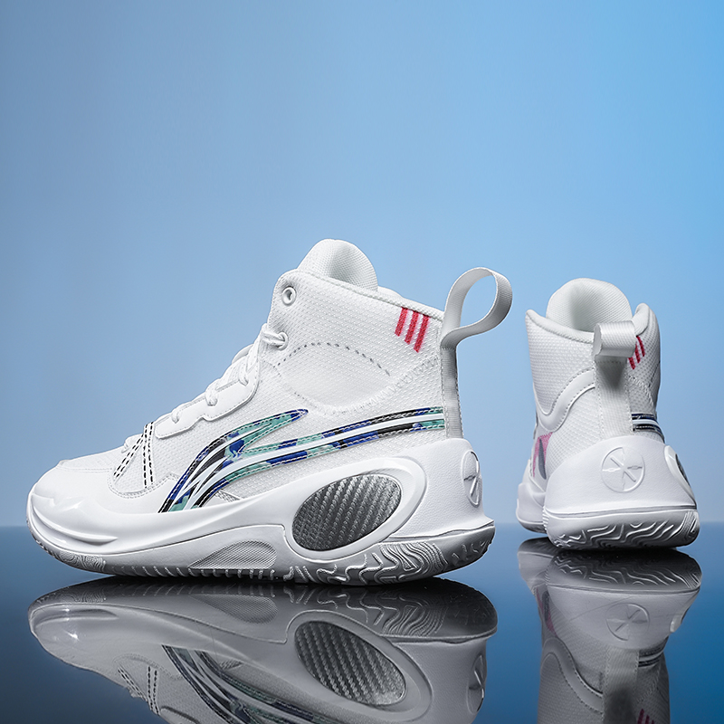 Actual combat basketball shoes male youth student running shoes springback high-top sports shoes wear-resistant non-slip