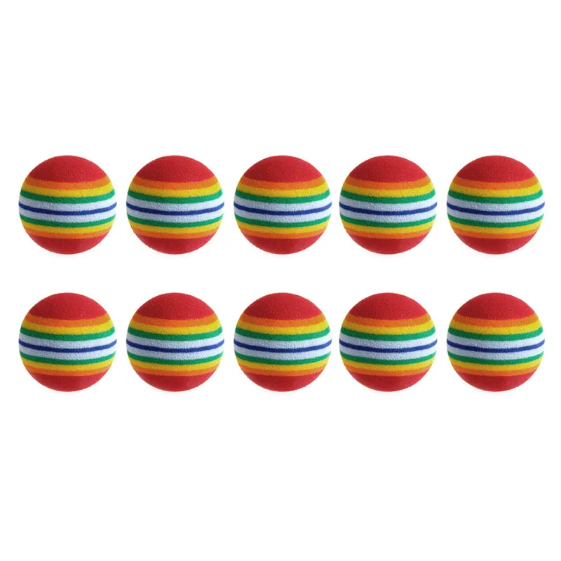 10Pcs Colorful Cat Toy Ball Interactive Cat Toys Play Chewing Rattle Scratch Natural Foam Ball Training Pet Supplies