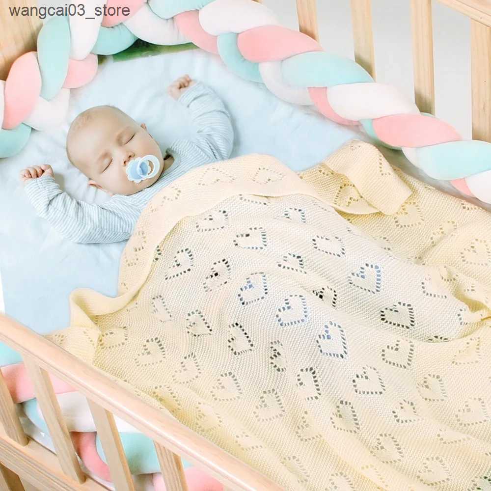 Blankets Swaddling Baby Blankets Knitted Newborn Bebes Stroller Bedding Quilts Cotton Toddler Kids Swaddling Wrap Infantil Unisex Blankets 100*80cm L2