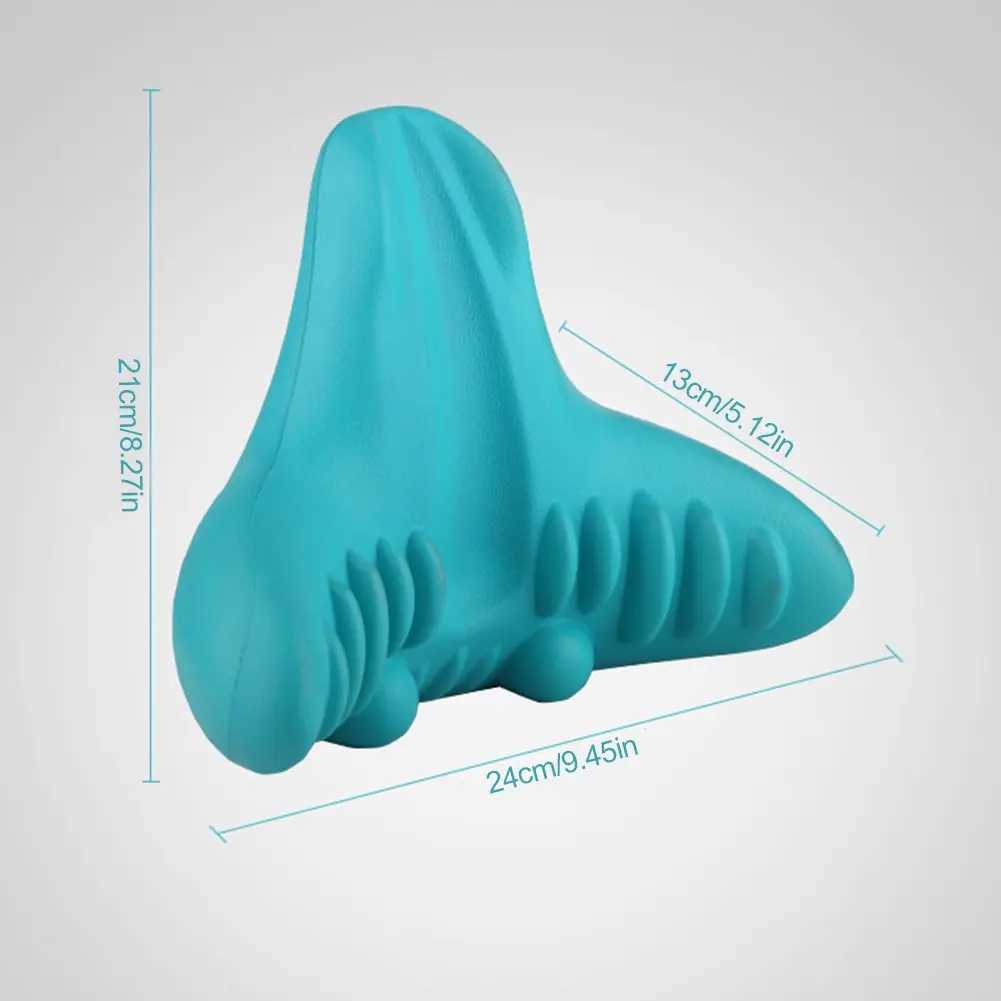 New Cervical Traction Device Neck and Shoulder Stretching Relaxer Orthodontic Finger Pressure Pillow Massager Supports Neck Stretching Pain Relief W24
